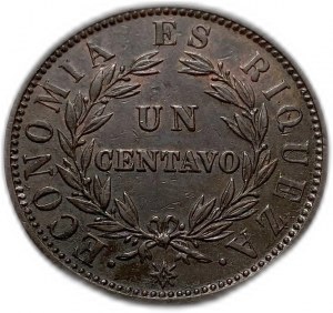 Chile, 1 centavo 1853, AUNC