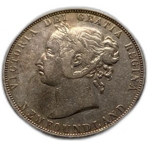 Canada, Terranova 50 centesimi 1898, Victoria, VF-XF
