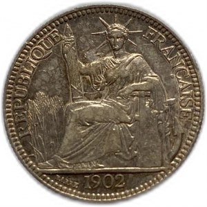 French Indo-China, 10 Cents 1902 A, XF