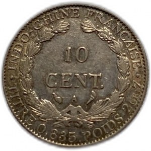 French Indo-China, 10 Cents 1902 A, XF