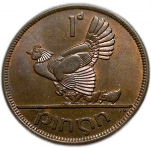 Irlandia, 1 Penny 1948, UNC