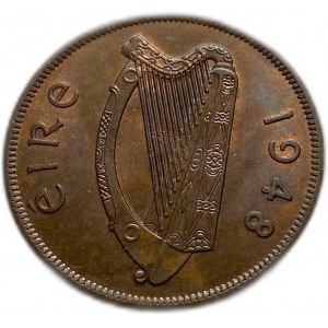 Ireland, 1 Penny 1948, UNC