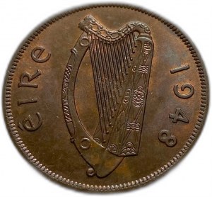 Irlandia, 1 Penny 1948, UNC