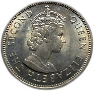 Seychelles, 1/2 rupia 1960, Elisabetta II, UNC