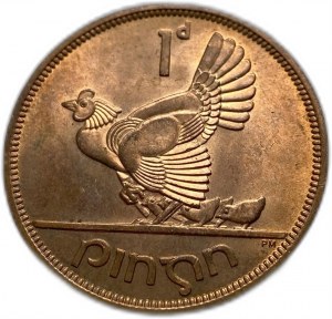 Irsko, 1 penny 1962, UNC