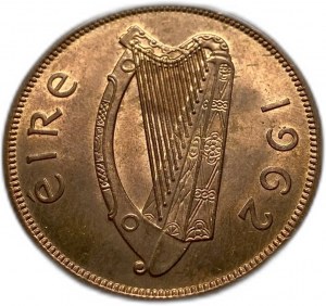 Írsko, 1 penny 1962, UNC