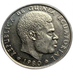 Rovníková Guinea, 25 bipkwele 1980 (19-80), AUNC