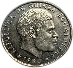 Rovníková Guinea, 25 bipkwele 1980 (19-80), AUNC