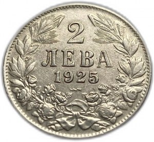 Bulgarien, 2 Leva 1925, XF-AUNC