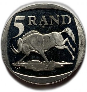 Afrique du Sud, 5 Rand 2000, Nelson Mandela, PREUVE Rare