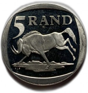 Südafrika, 5 Rand 2000, Nelson Mandela, PROOF Selten