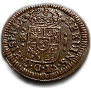 Spagna, 1 maravedi 1747 Segovia,Ferdinando VI, XF