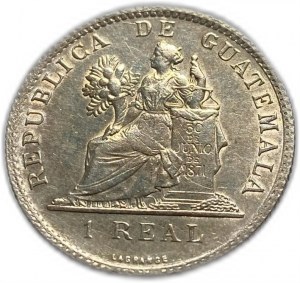 Guatemala, 1 reale 1899/88, AUNC-UNC