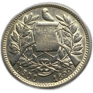 Guatemala, 1 real 1899/88, AUNC-UNC