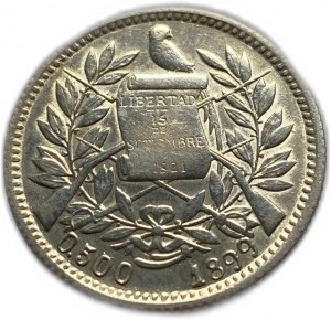 Gwatemala, 1 real 1899/88, AUNC-UNC