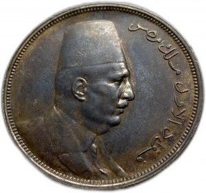 Egipt, 10 piastrów 1923 (1341), Fuad I, tonacja XF-AUNC