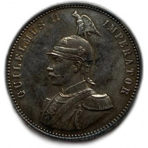 Africa Orientale Tedesca, 1 Rupie, 1913 J, Wilhelm II, tonalità XF