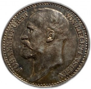 Lichtenštajnsko, Ján II, 1 koruna 1900, XF