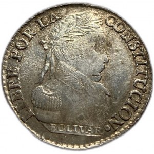 Bolívie, 4 podrážky 1830 PTS JL, AUNC Luster