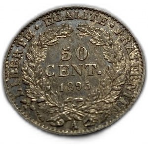 Francie, 50 centimů 1895 A, AUNC