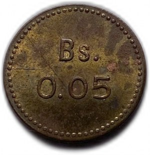 Venezuela, Isla De Providencia, 0,05 Bolivar (5 Centimos) 1939