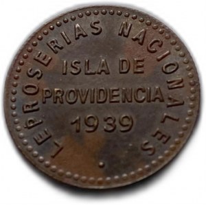 Venezuela, Isla De Providencia, 0,05 Bolivar (5 Centimos) 1939