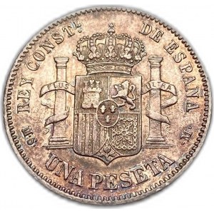 Espagne, 1 Peseta 1882 (82) MSM