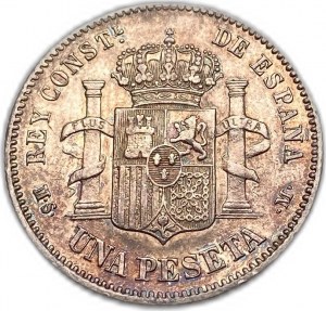 Espagne, 1 Peseta 1882 (82) MSM