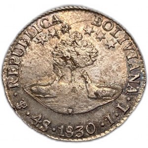 Bolivia, 4 Soles 1830 PTS JL