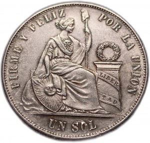 Peru 1 Sol 1874 YJ