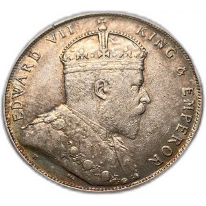 Insediamenti dello Stretto, 1 dollaro, 1907 H, Edoardo VII