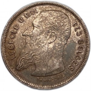 Belgia, 2 franki 1909, Leopold II