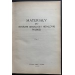 MATERIAŁY do biografii, genealogii i heraldyki polskiej. T. 1. Buenos Aires - Paryż [1963]