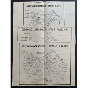 [GG] Set of 5 maps - Generalgouvernement [WWII].