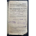 [OKĘCIE] Karta ubezpieczeniowa Nr. 37209. Koper Bronislaw. Warszawa [1928]