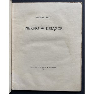 ARCT Michal - La bellezza in un libro. Varsavia [1926].