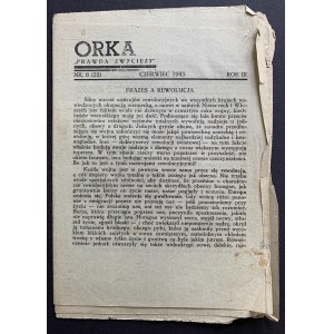 [Konšpiračná tlač] ORKA Pravda zvíťazí. Č. 6 (22) jún 1943 Rok III.
