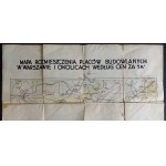 [WARSZAWA] MAPA rozmieszczenia placów budowlanych w Warszawie i okolicach według cen za 1m². [1931]