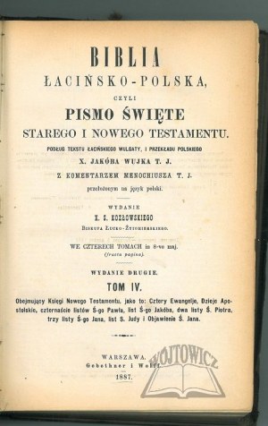 Latinsko-polská BIBLE neboli Písmo svaté Starého a Nového zákona.