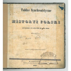 (KACZKOWSKI Stanisław), Tablice synchronistyczne do histori Polski poczynając od roku 550. do roku 1796.