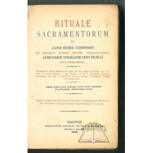 (NÁBOŽENSTVÍ). (PYOTR RITUÁL). Rituale sacramentorum ac aliarum ecclesiae caeremoniarum.