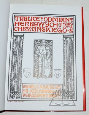 CHRZĄŃSKI Stanislaw, Tables of the varieties of the coat of arms of Chrząński.