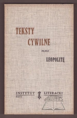 (LEOPOLITA), textes civils de Leopolita.