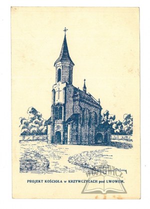(LVIV). Progetto della chiesa di Krzywczyce, vicino a Leopoli.