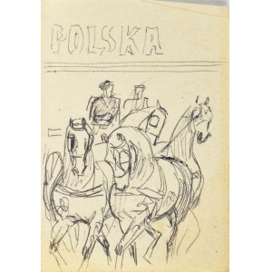 Ludwik MACIĄG (1920-2007), Sketch for a postage stamp: Four