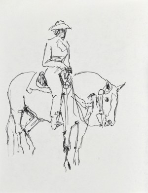 Ludwik MACIĄG (1920-2007), Lady on horseback