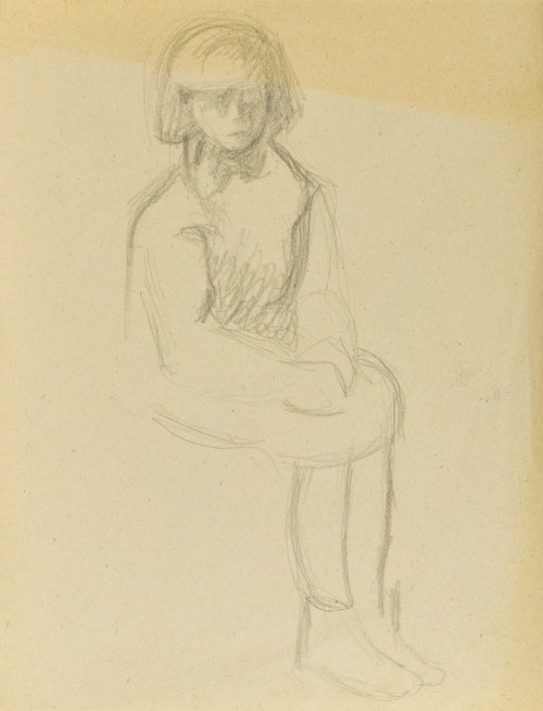 Ludwik MACIĄG (1920-2007), Studia dziewczynki siedzącej na krześle