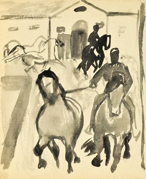 Ludwik MACIĄG (1920-2007), Ujeżdżanie koni