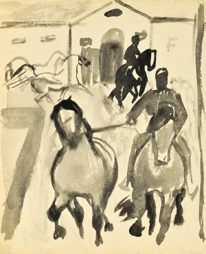 Ludwik MACIĄG (1920-2007), Dressage of horses.