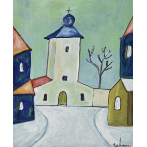 Eugeniusz TUKAN-WOLSKI (1928-2014), Stadtlandschaft mit Kirche